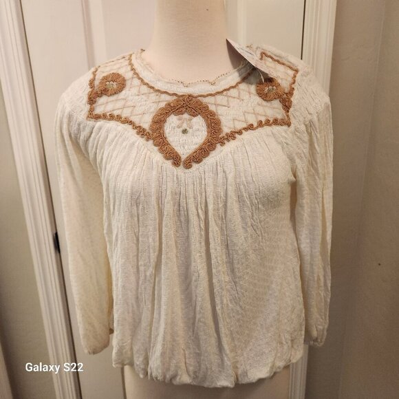 Free People Sand Blouse. NWT. Size  XS - Picture 1 of 12